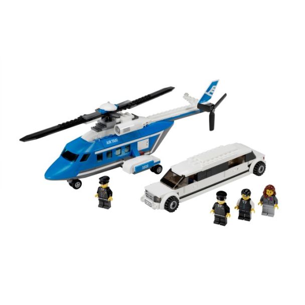 Helicopter and Limousine