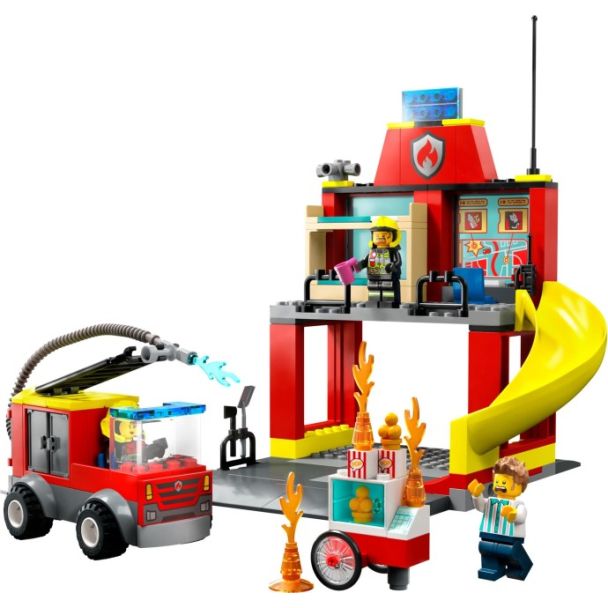 Fire Station and Fire Engine